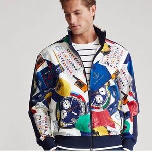 Ralph Lauren Multicolor Graphic Jacket ALL OVER PRINT AOP polo